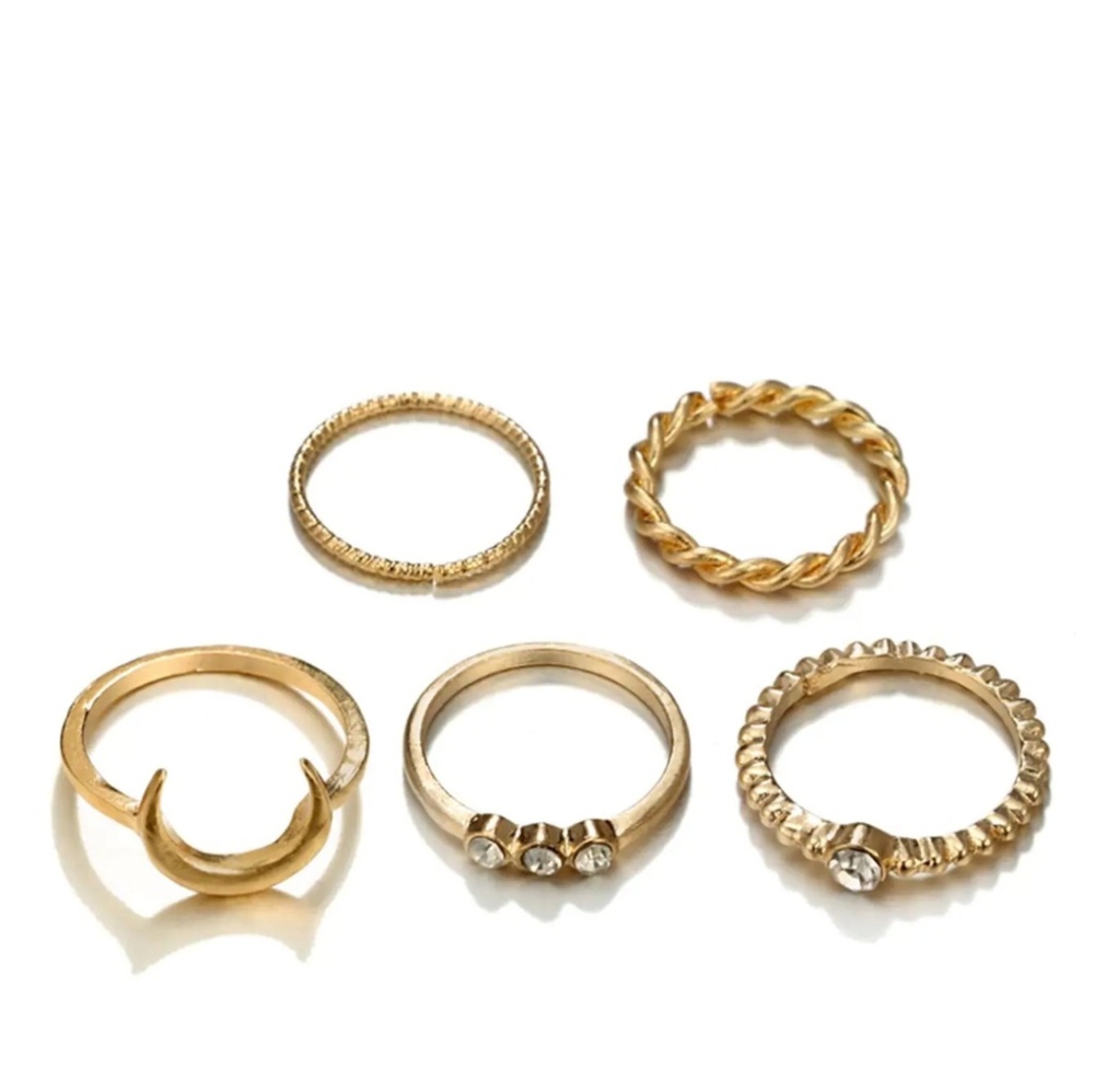 🍁4/$25🍁New Moon Boho Ring Set - Picture 2 of 2